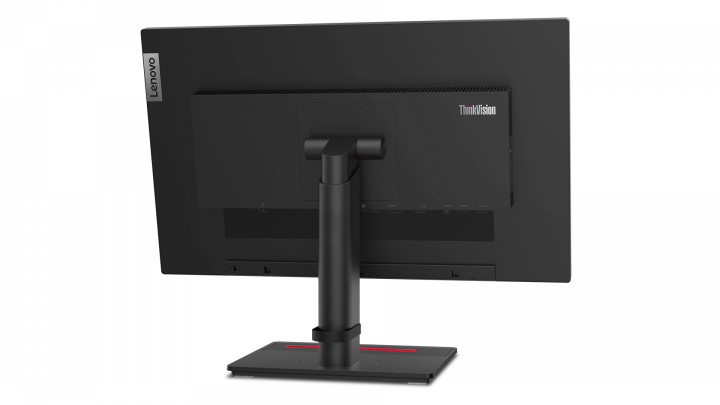 Monitor Lenovo ThinkVision T23i czarny - widok z tyłu prawej strony