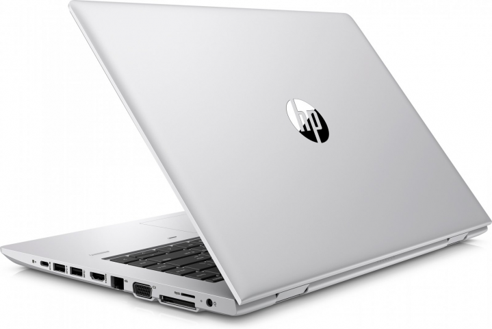 Laptop HP ProBook 640 G4 srebrny - widok tyłu prawej strony