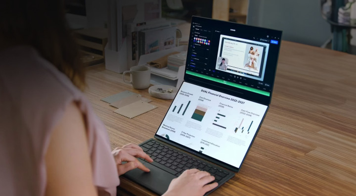 SUS Zenbook Duo UX8407AA Moher Gray 4