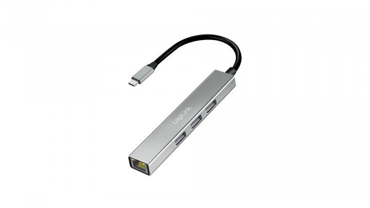 Hub LogiLink 3xUSB-A 1xRJ-45 Gigabit Ethernet UA0461