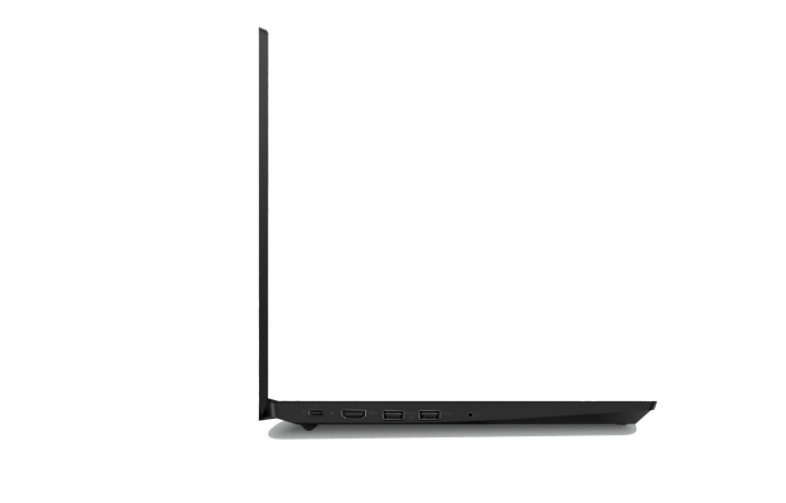 Laptop Lenovo ThinkPad E490 czarny - widok lewej strony