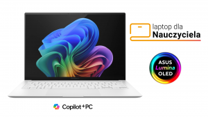 Laptop dla Nauczyciela ASUS Zenbook S 14 OLED UX5406SA-PV032W Ultra 5 226V 14" 3K 120Hz 0,2ms 16GB 1000SSD W11