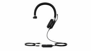 Słuchawki przewodowe z mikrofonem Yealink UH38 USB-A MS Mono - 1308045 