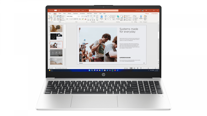 Laptop HP 255 G10 AD1T4ET W11H srebrny (1E7D7AA+910-002238+PFB-A24-BK-BP)