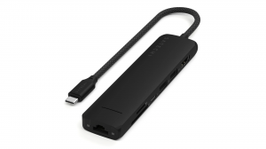 Adapter Satechi 7-in-1 USB-C Slim Multiport Adapter with Ethernet czarny - ST-P7SK