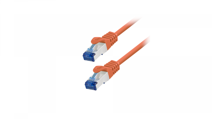 Patchcord LogiLink CAT 6A 10G S/FTP pomarańczowy