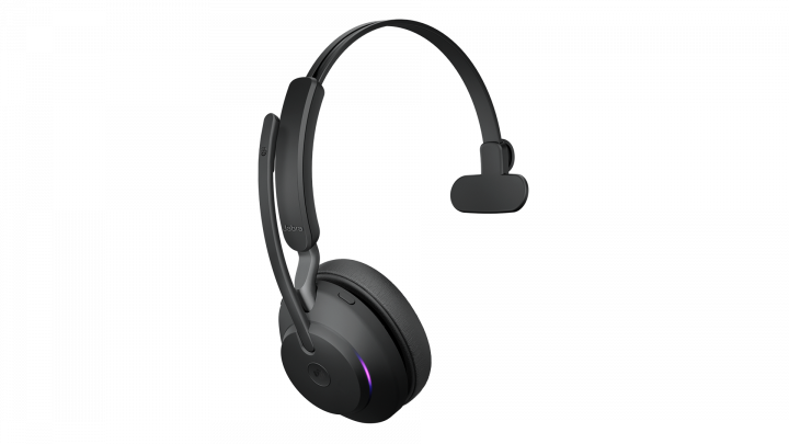 Zestaw słuchawkowy Jabra Evolve 2 65 MS Mono Black - widok frontu lewej strony