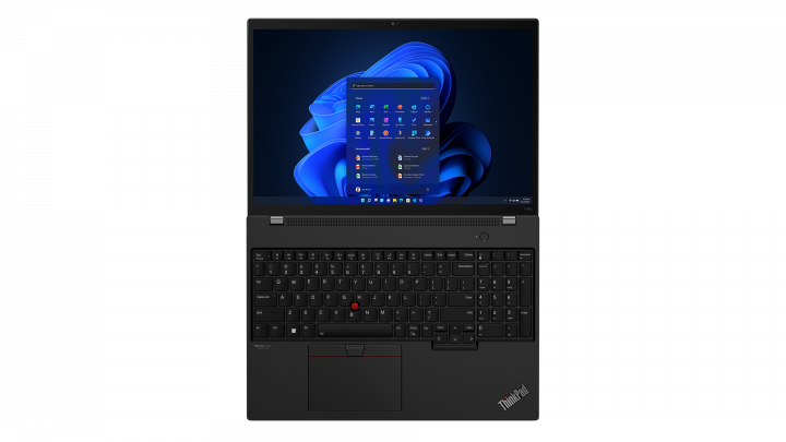 Mobilna stacja robocza Lenovo ThinkPad P16s G1 W11P czarny - widok z góry