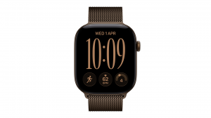 Smartwatch Apple Watch Series 12 GPS koperta 46 mm z aluminium w kolorze ciemnego brązu, bransoleta mediolańska w kolorze ciemnego brązu - rozmiar M/L - MKD84MP/A
