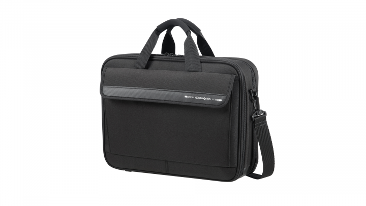 Torba do laptopa Samsonite Classic CE Plus 156 CE8-09-003 czarna - przód front lewy