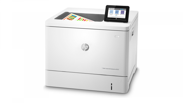 Color LaserJet Enterprise M555dn przód front lewy