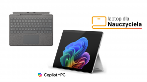 Laptop dla Nauczyciela Microsoft Surface Pro 11 EP2-20131 Ultra 5 236V Touch 13" 120Hz 16GB 512SSD Int W11Pro Platynowy + Etui z klawiaturą 