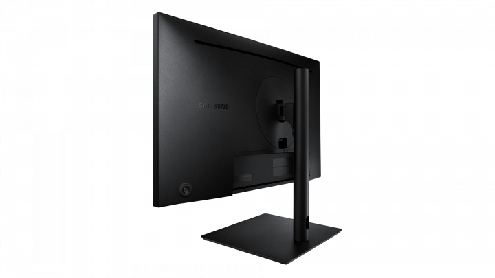 Monitor Samsung LS27R650FDUXEN czarny - widok tyłu lewej strony