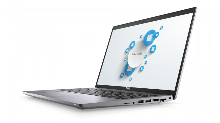 Mobilna stacja robocza Dell Precision 3560 NoOs szary-widok frontu prawej strony 