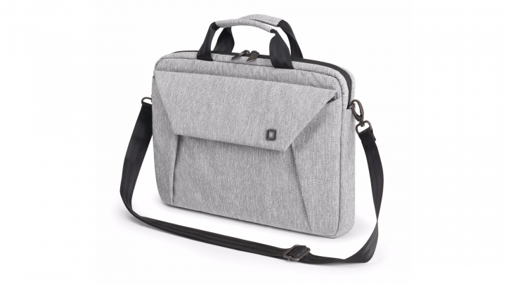 Torba do laptopa DICOTA Slim Case EDGE 133 D31241 szara - przód prawa strona