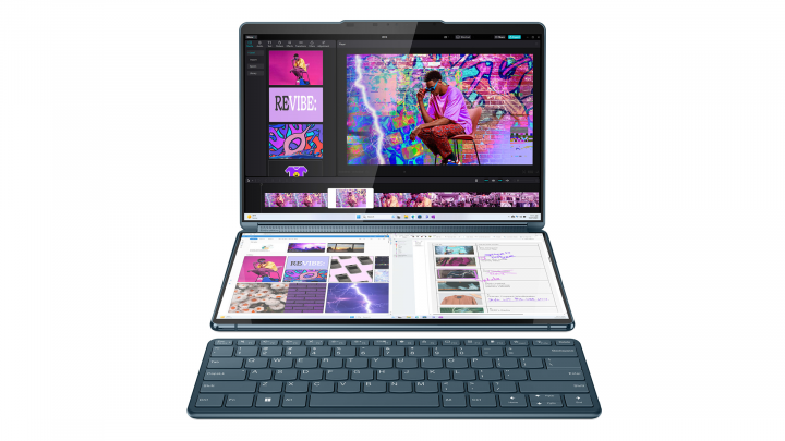 Laptop 2w1 Lenovo Yoga Book 9 13IMU9 W11H Tidal Teal (Lenovo Digital Pen 3, Lenovo 600 Bluetooth Silent Mouse + Folio Stand) 14