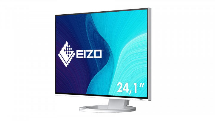 Monitor EIZO FlexScan EV2495 biały - widok frontu prawej strony