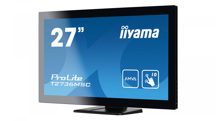 Monitor z dotykowym ekranem IIYAMA ProLite T2736MSC-B1 - widok frontu prawej strony