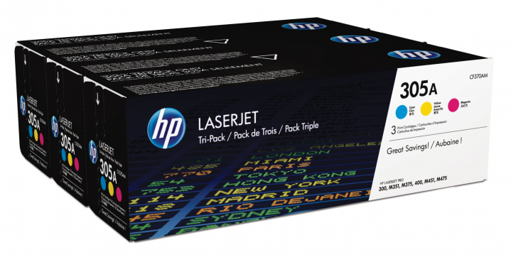 Toner HP 305A trójkolorowy