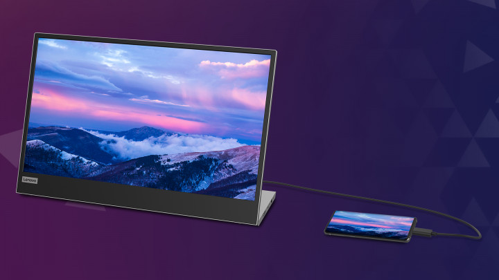 Monitor przenośny Lenovo L15 - Łączność USBC, która upraszcza każdy dzień pracy 