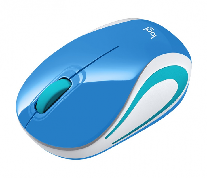 Mysz bezprzewodowa Logitech M187 Niebieska 910-002733 - widok frontu v2