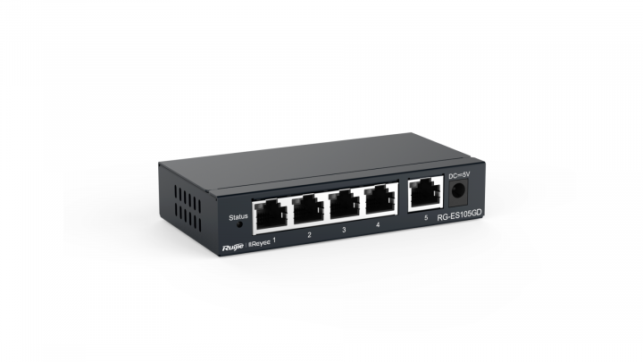 Switch Ruijie Reyee RG-ES105GD 5-port GE Ext PSU 3