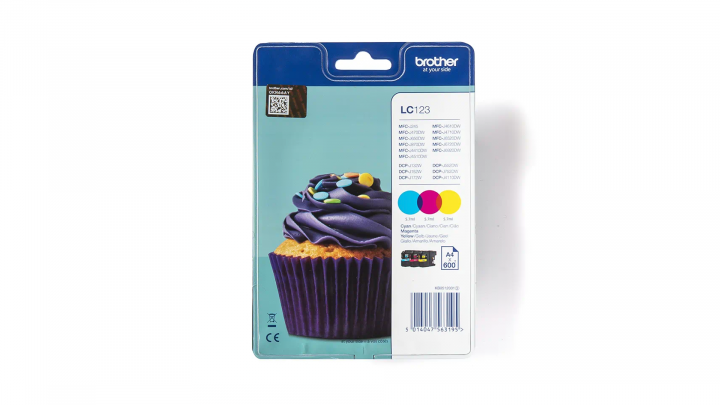 Tusz zestaw Brother LC-123RBWBP CMY