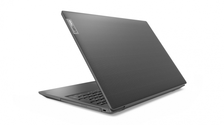 Laptop Lenovo Essential V155-15API szary - widok tyłu prawej strony