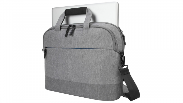 Torba do laptopa Targus CityLite Pro 156 TBT919GL szara - przód prawa strona