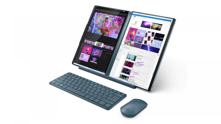 Laptop 2w1 Lenovo Yoga Book 9 13IMU9 W11H Tidal Teal (Lenovo Digital Pen 3, Lenovo 600 Bluetooth Silent Mouse + Folio Stand) 5