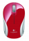 Mysz bezprzewodowa Logitech M187 optyczna biało-czerwona 910-002732 - widok frontu