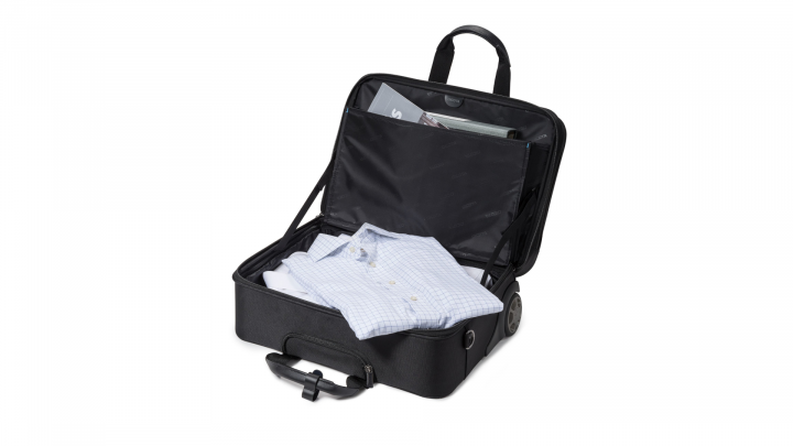 Walizka do laptopa DICOTA Top Traveller Roller PRO D30848 156 czarna - otwarta3