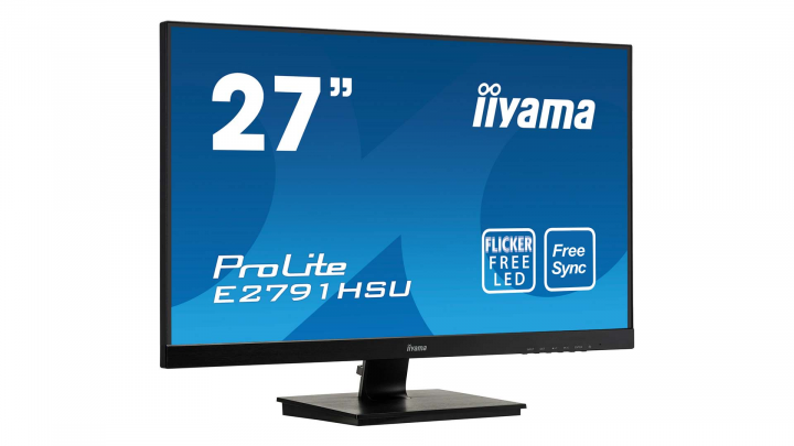 Monitor IIYAMA ProLite E2791HSU-B1 - przód front lewy