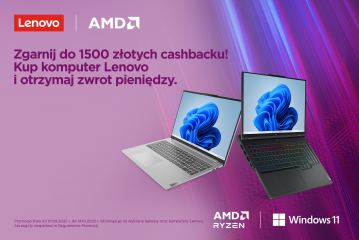 Zgarnij do 1500 złotych cashbacku! Kup komputer Lenovo i otrzymaj zwrot pieniędzy. (Windows + AMD)4