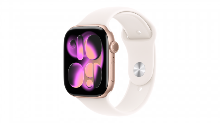 Smartwatch Apple Watch Series 11 GPS+Cellular, koperta 46 mm z aluminium w kolorze różowego złota, pasek sportowy w kolorze łago 2