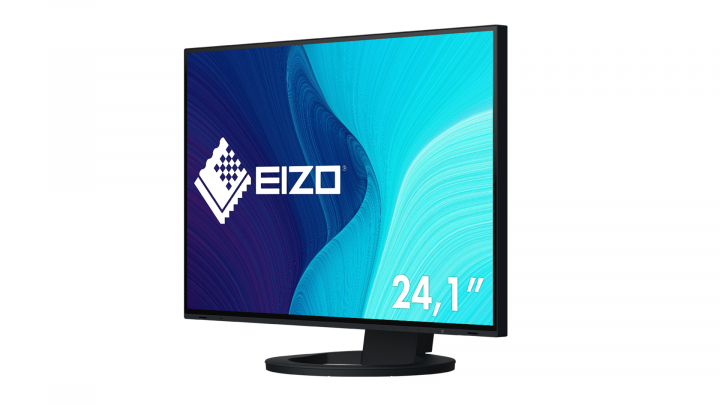 Monitor EIZO FlexScan EV2485 czarny - widok frontu prawej strony