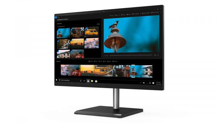 Komputer AiO Lenovo Essential V30a-24IML czarny - widok frontu2