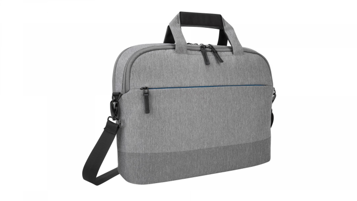 Torba do laptopa Targus CityLite Pro 156 TBT919GL szara - przód lewa strona