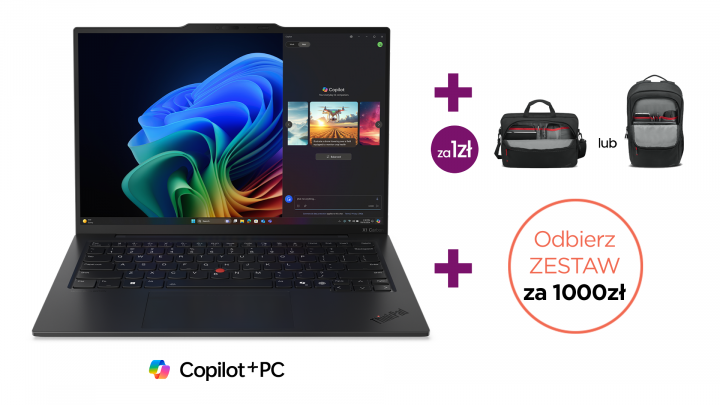 Laptop Lenovo ThinkPad X1 Carbon Gen 13 Aura Edition W11P Eclipse Black (White BK) Copilot Zestaw 1K PROMO