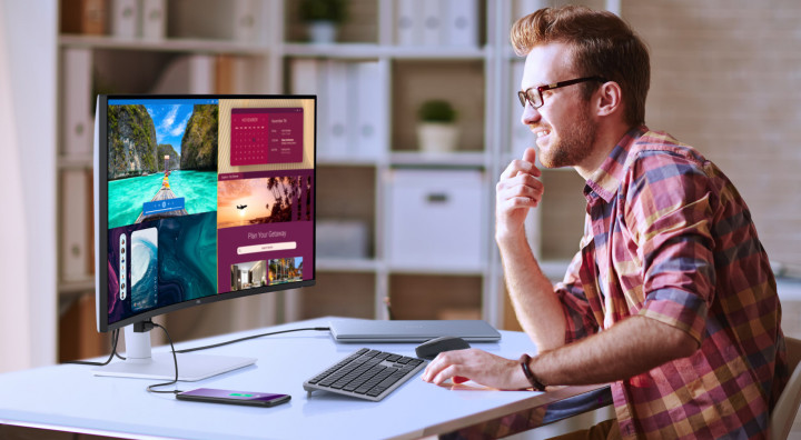 Monitor Dell 34 Plus S3425DW 210-BQWR zakrzywiony obraz