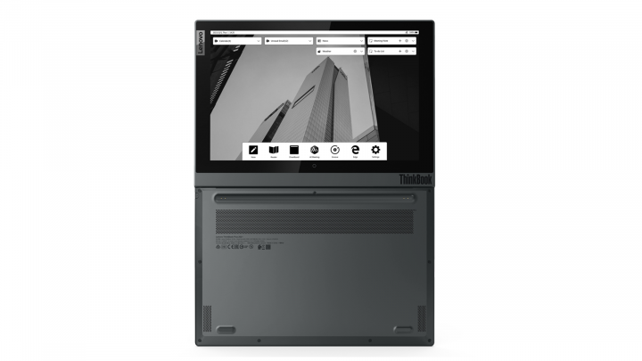 Laptop Lenovo ThinkBook Plus G2 W10P - tył otwarty