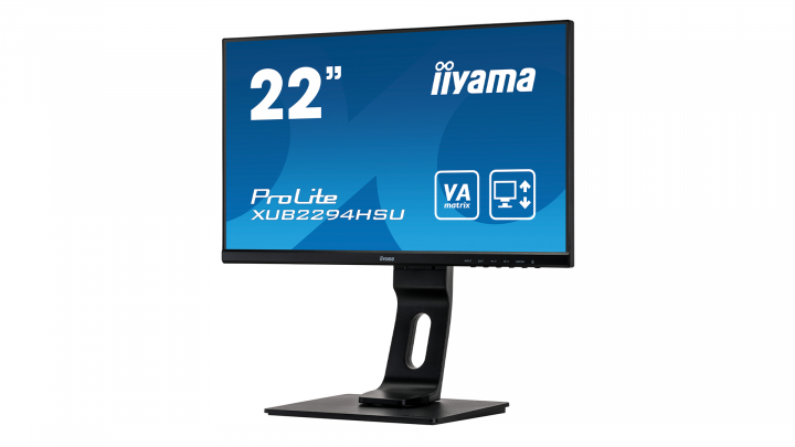 Monitor IIYAMA ProLite XUB2294HSU-B1 - widok frontu prawej strony