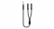 Kabel UNITEK miniJack - 2x miniJack 0,2m Y-C956ABK 2