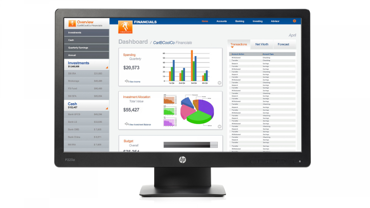 Monitor HP P223a X7R62AA ProDisplay - widok frontu