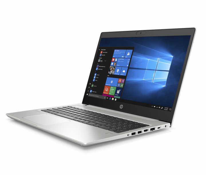 Laptop HP ProBook 450 G7 srebrny - widok frontu prawej strony