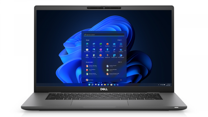 Laptop Dell Latitude 7520 W11P czarny - widok frontu
