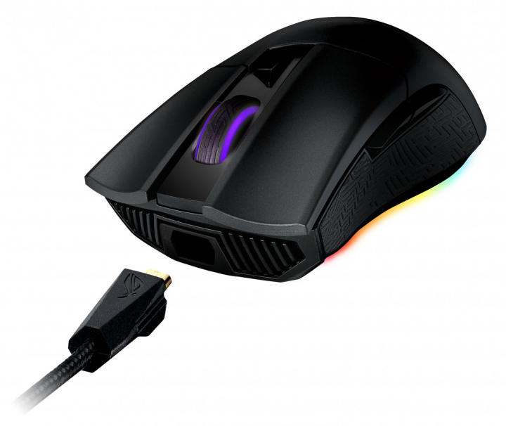 Mysz optyczna przewodowa Asus ROG Gladius II Origin 90MP00U1-B0UA00 - widok frontu v3