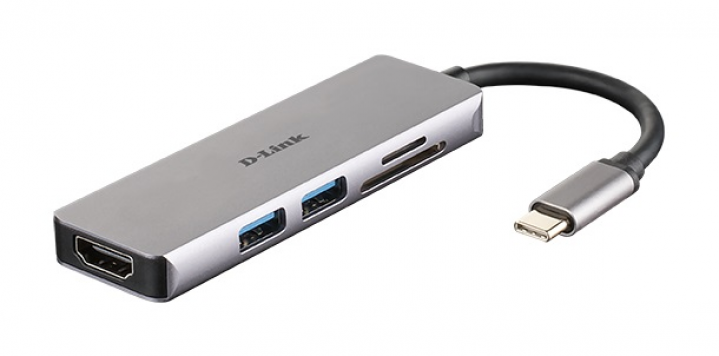 Hub USB-C D-Link - DUB-M530 - widok portów