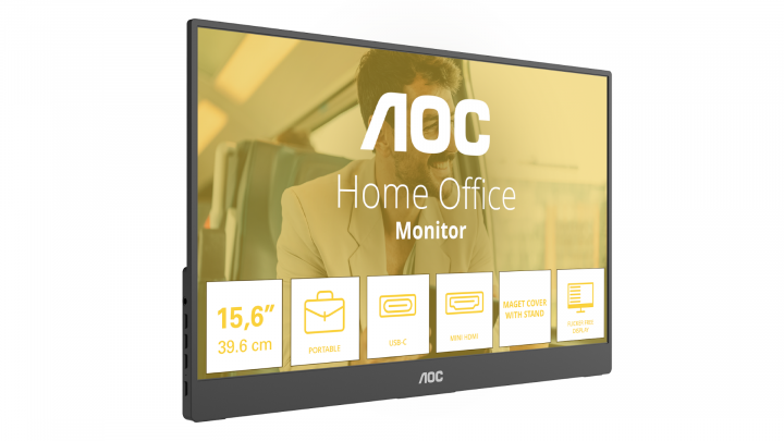 Monitor przenośny AOC 16T20E2 prawy bok