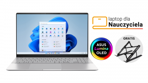 Laptop dla Nauczyciela ASUS Vivobook S 15 OLED S5507QA-MA007W X Plus X1P 42-100 15,6" 3K 120Hz HDR 16GB 1000SSD W11